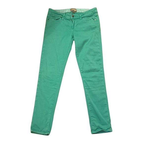 Paige Turquoise Peg Skinny Jeans Women's Size 27 - Picture 2 of 5